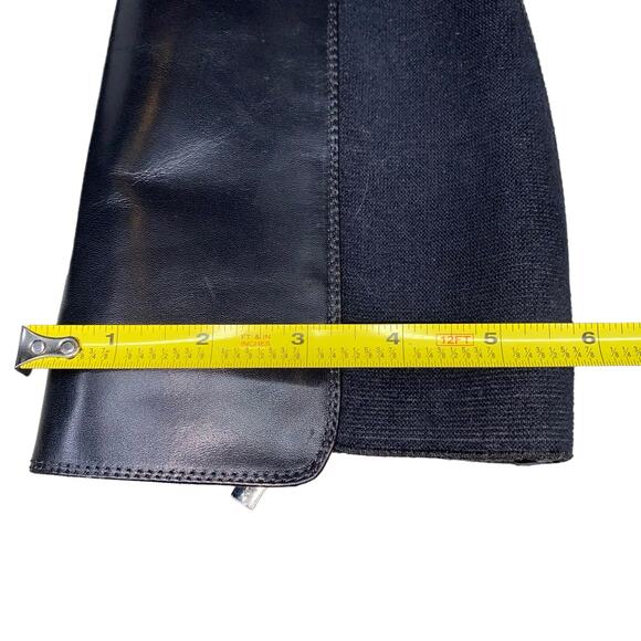 Aquatalia Women's Black Leather 2 Tone Riding Boots Size 5.5 - Picture 12 of 12